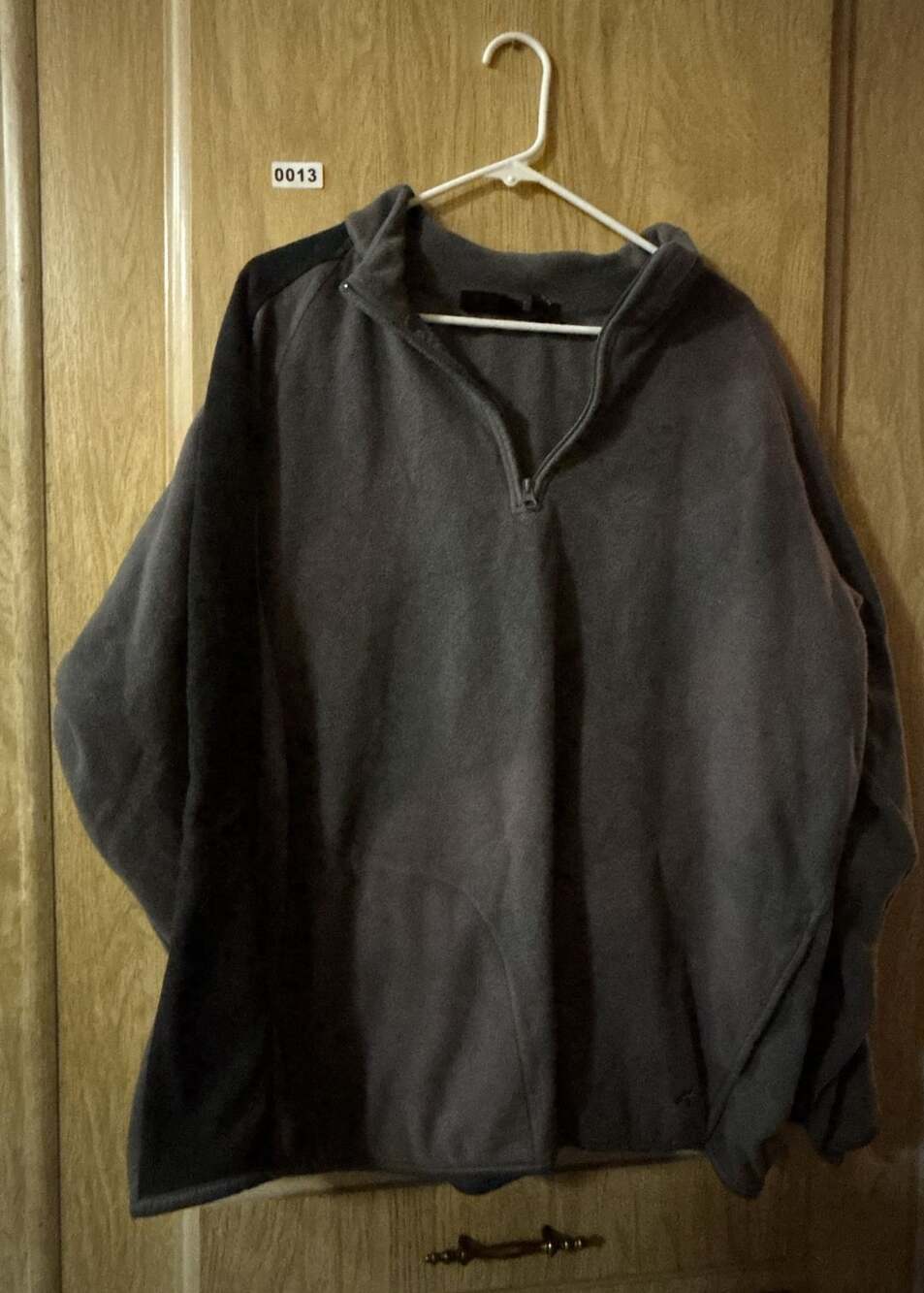 Athletech 1/4 Zip Fleece Pullover Size XL Gray Black